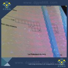 Papel de certificado de segurança invisível UV com fibra dentro